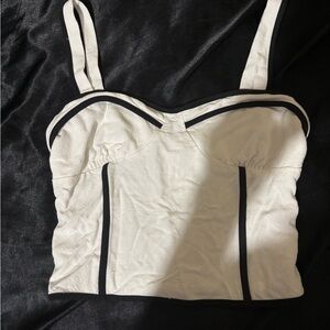 Sienna Sky Black and White Crop Top